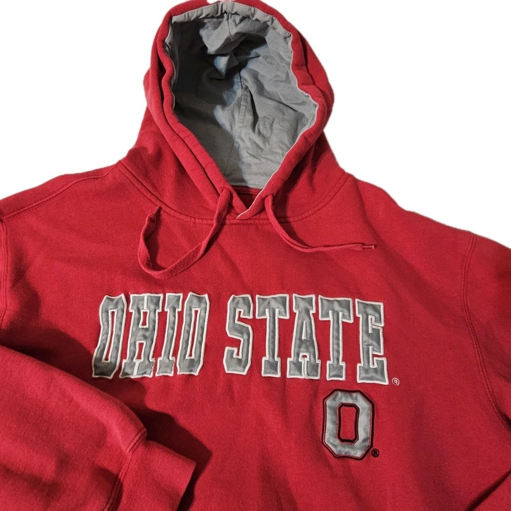 Ohio State Buckeyes Colosseum Pullover Hoodie Red Men's  L  VGC